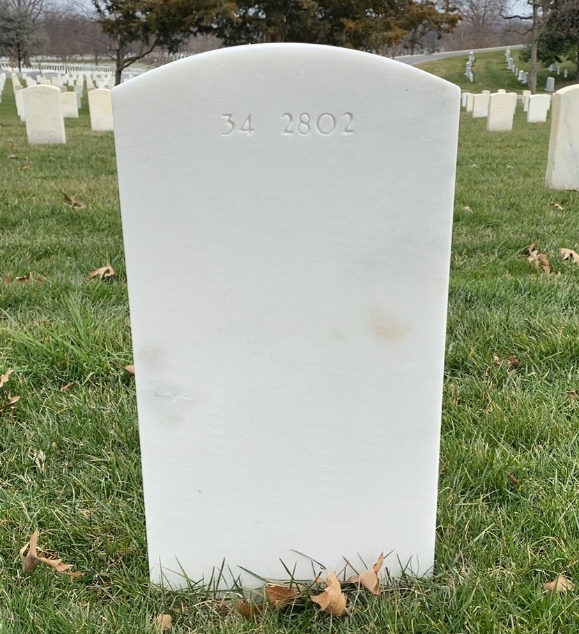Back of headstone — Herbert Baker