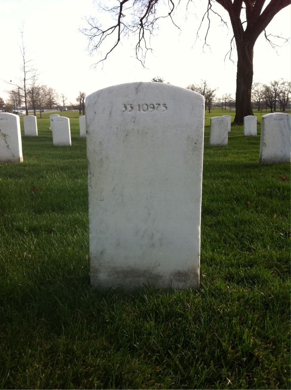 Back of headstone — Charles Anderson