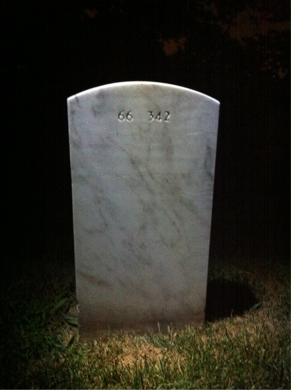 Back of headstone — John Acton