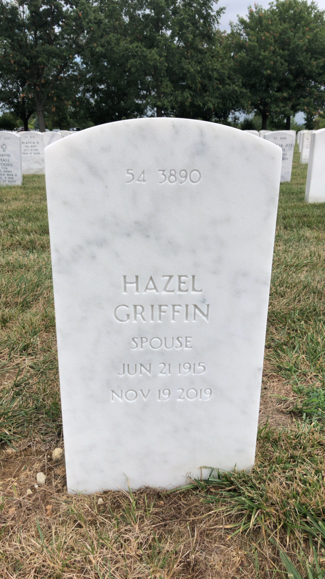 Back of headstone — Ellsworth Soares