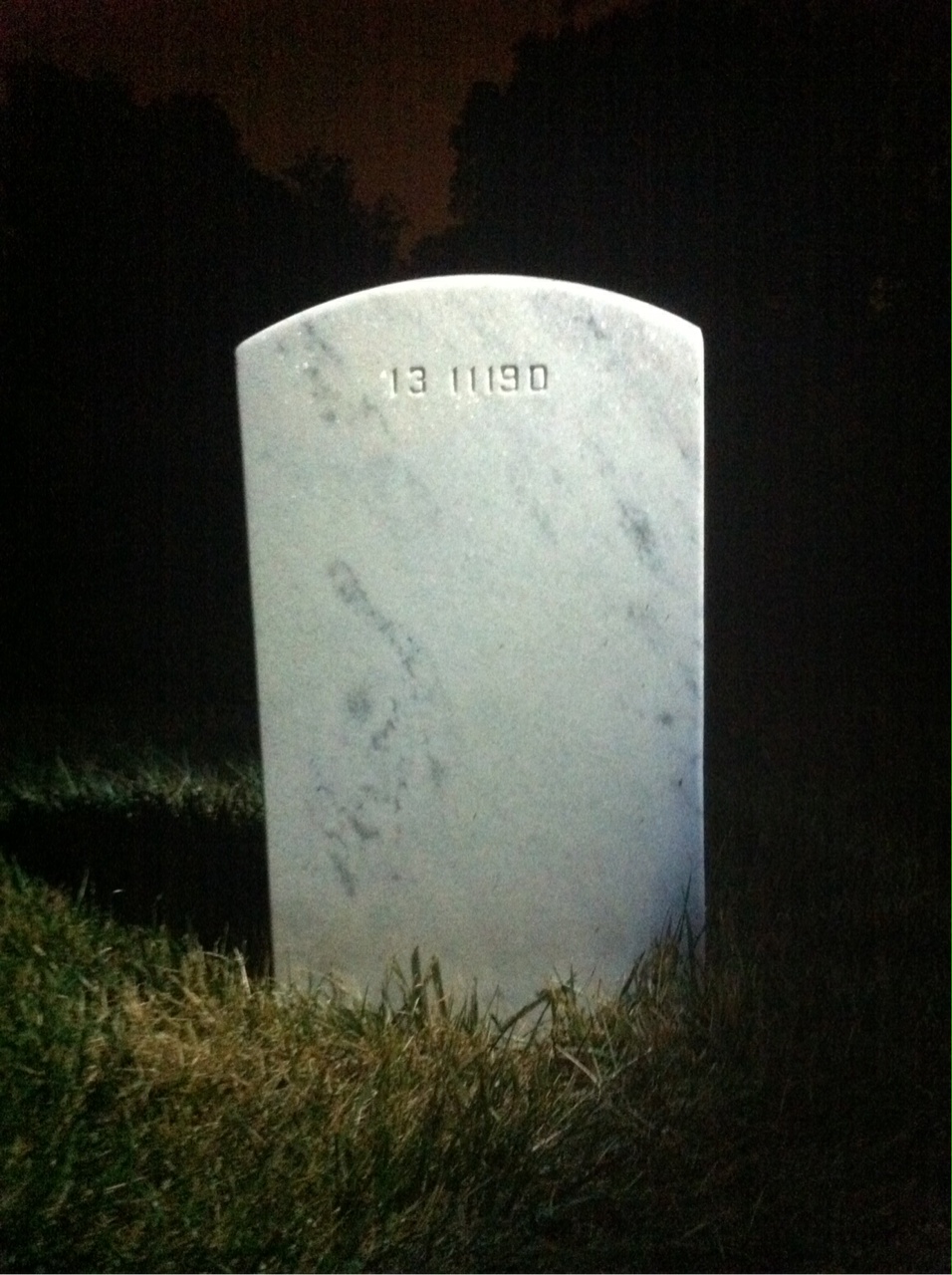 Back of headstone — William Ashby