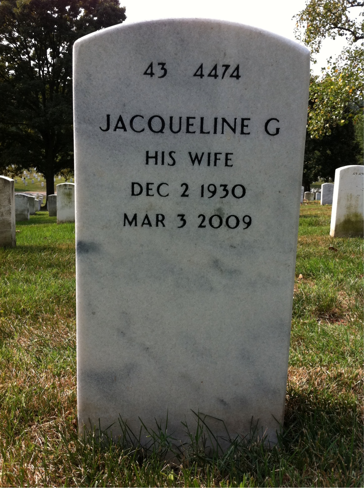Back of headstone — William Bucarich