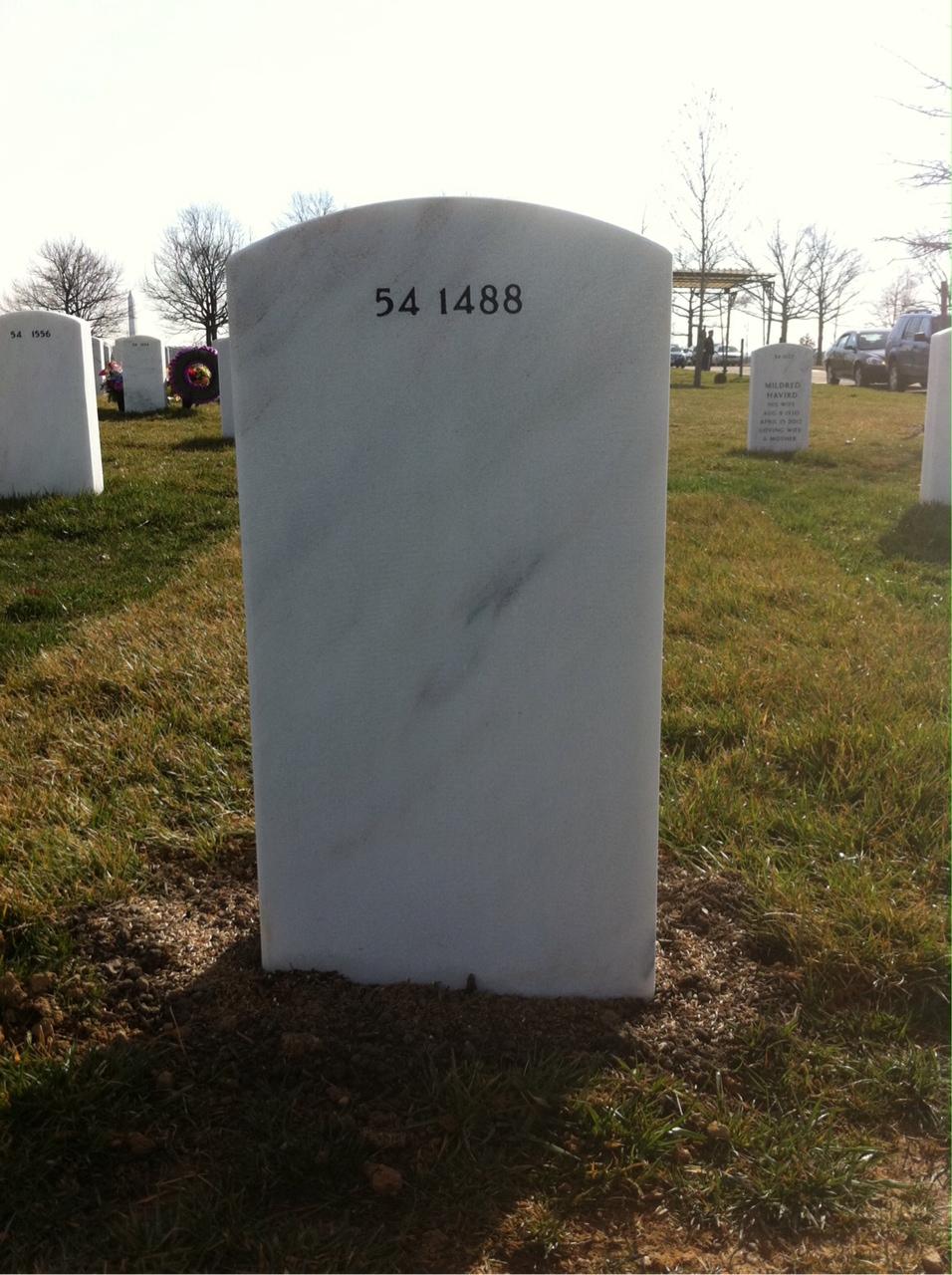Back of headstone — Thomas Donald Irby