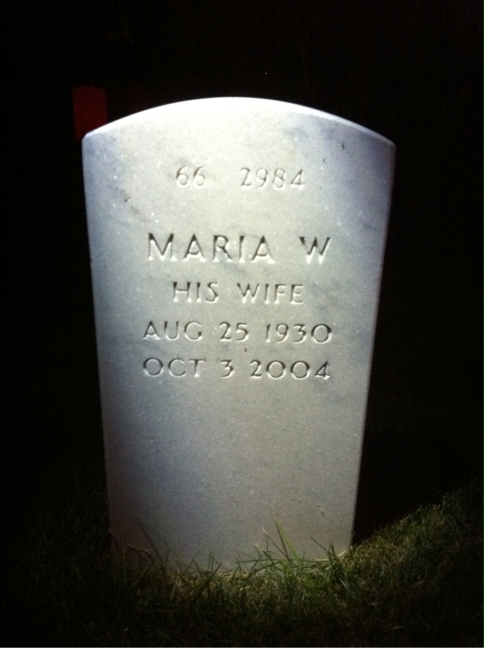 Back of headstone — Stephen Billick