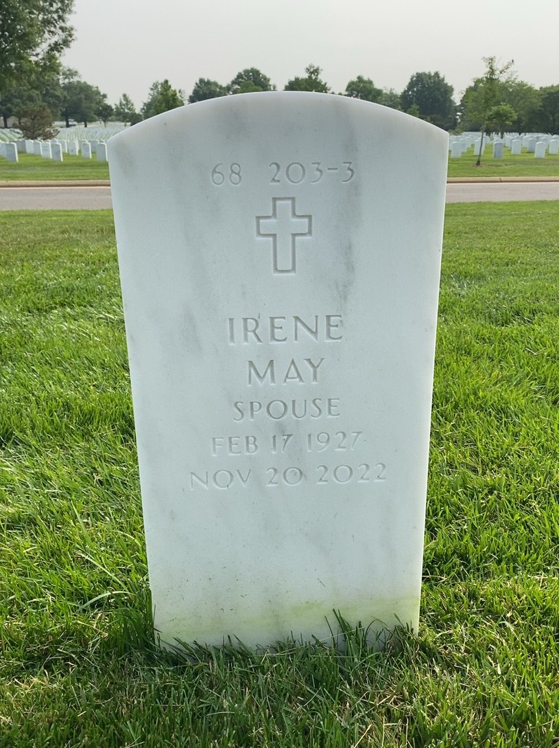 Back of headstone — Kenneth Kohl