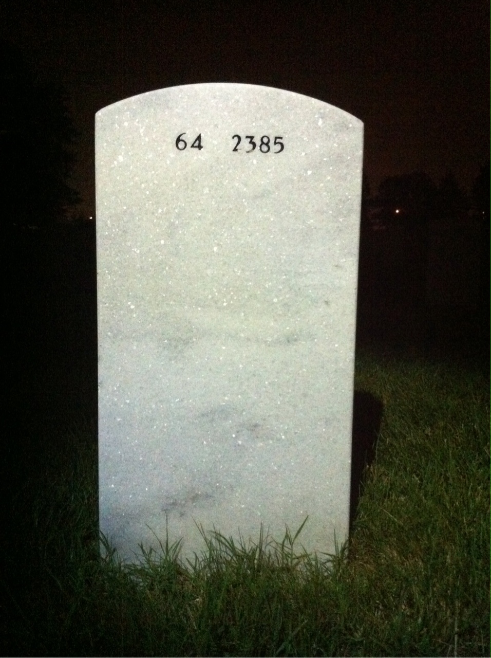 Back of headstone — William Rodgers