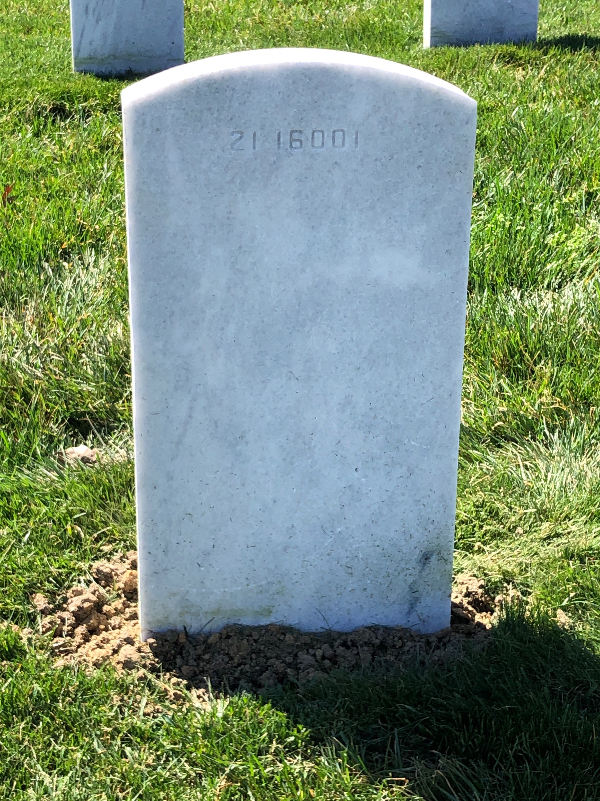 Back of headstone — Florence Baldwin