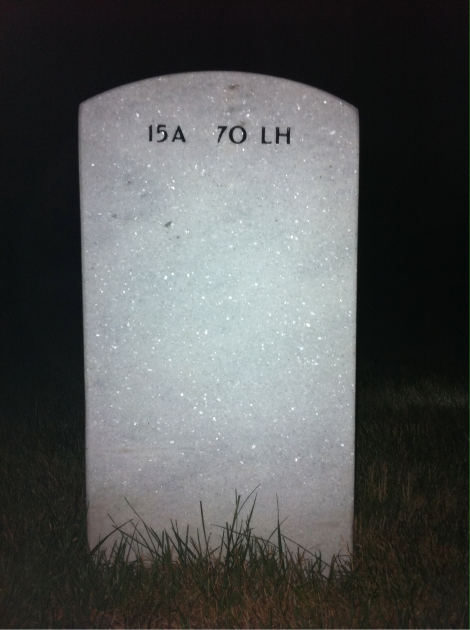 Back of headstone — Alta Walsh