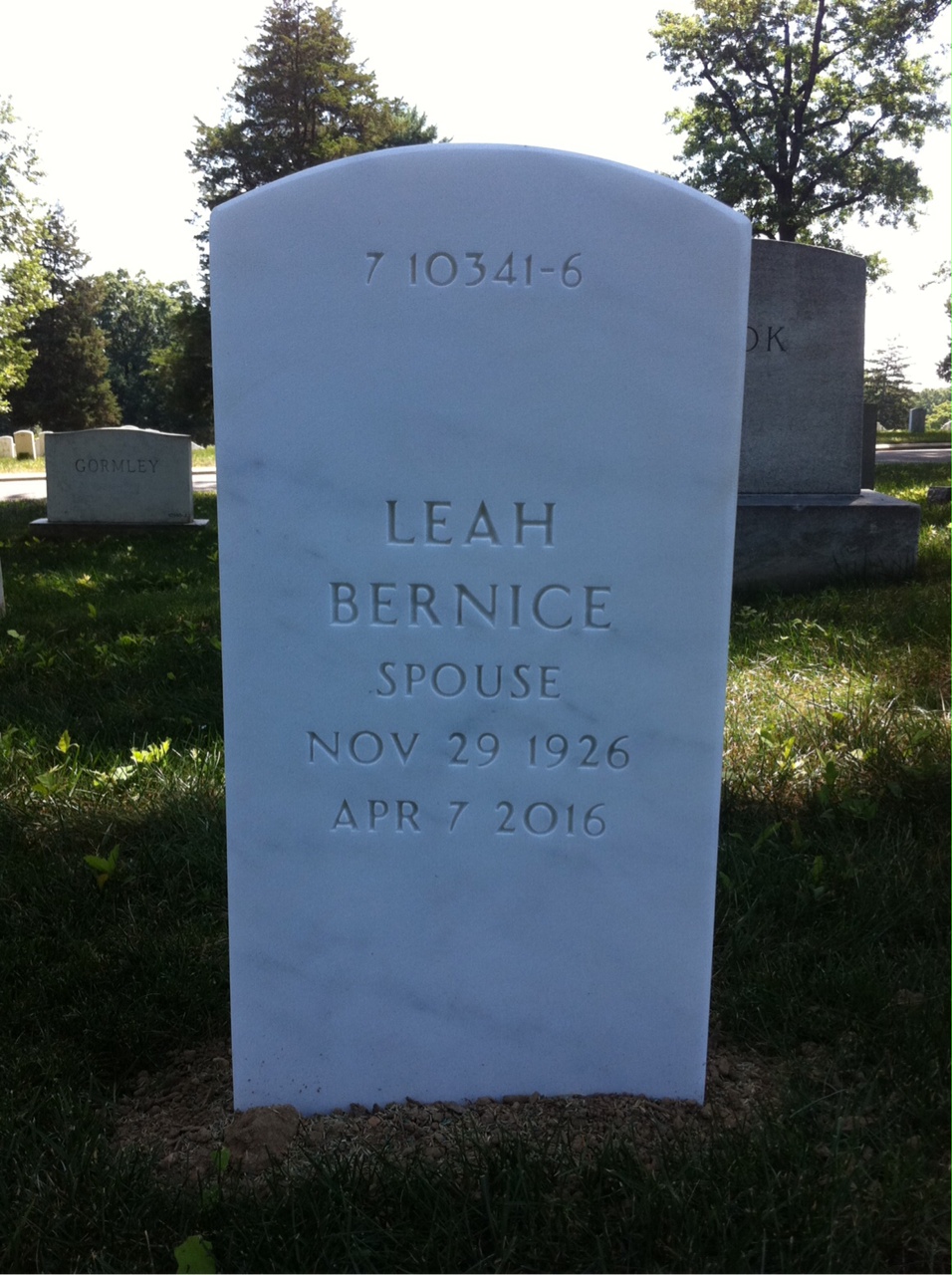 Back of headstone — Jack Murphy
