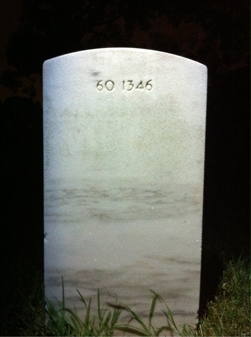 Back of headstone — Joseph Antico