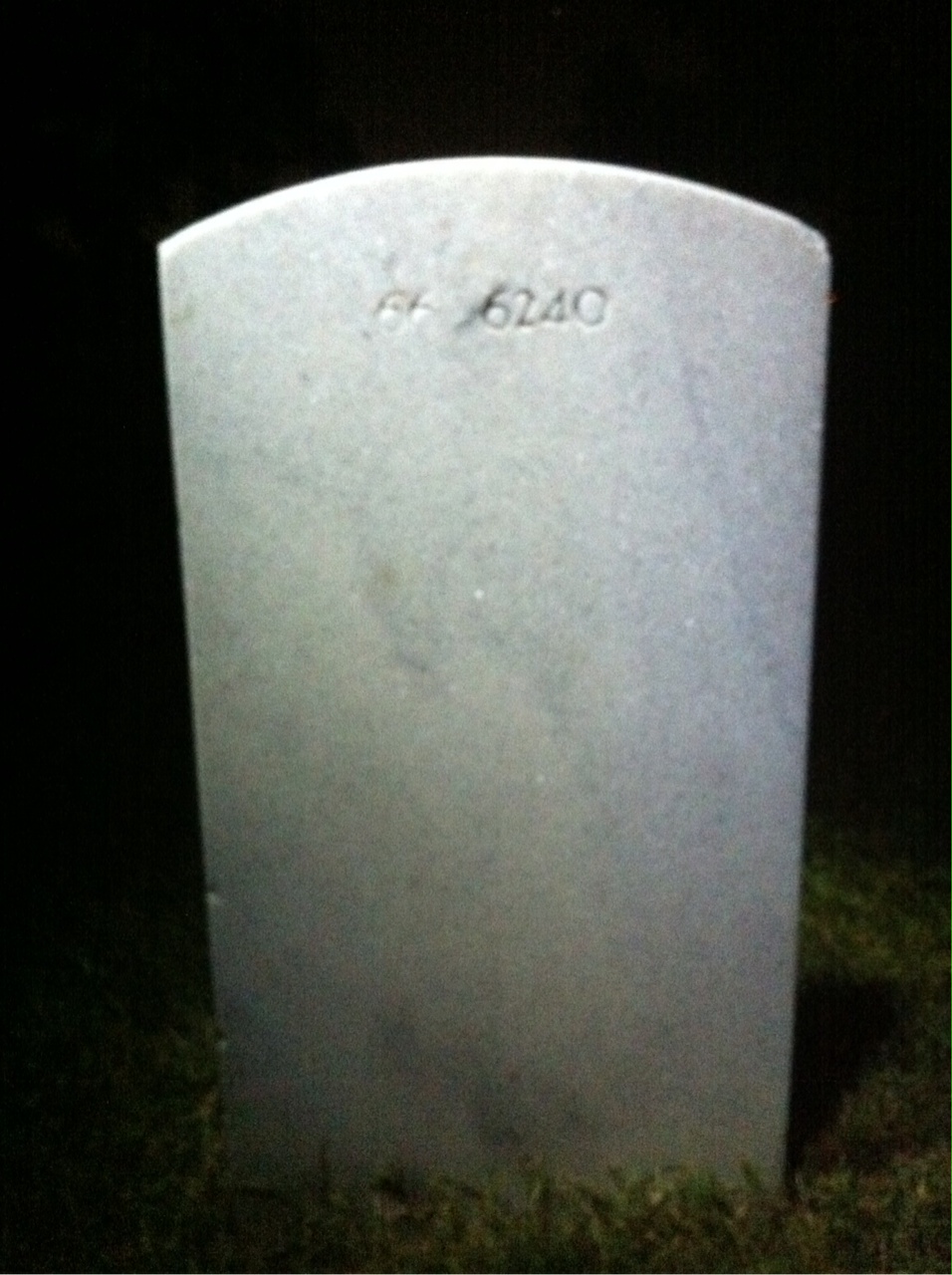 Back of headstone — Richard Moss