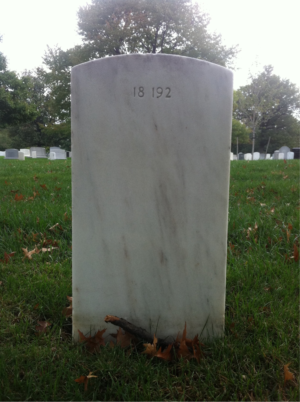 Back of headstone — Bright Cox