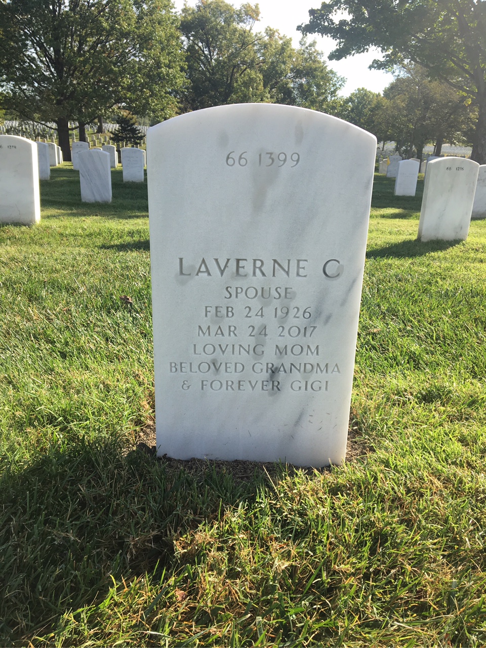 Back of headstone — Robert Tully