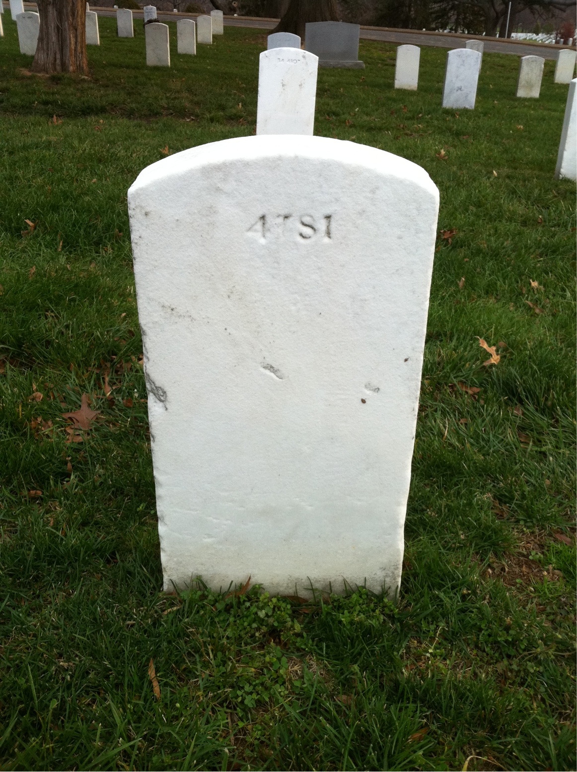 Back of headstone — Wesley Moore