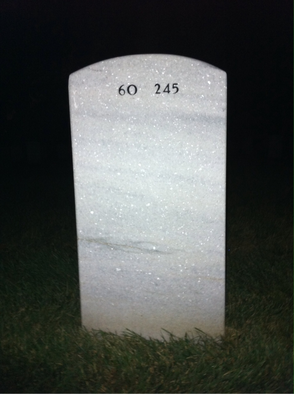 Back of headstone — Charles Williams