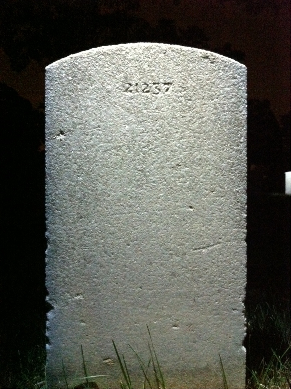 Back of headstone — Henry Anawalt