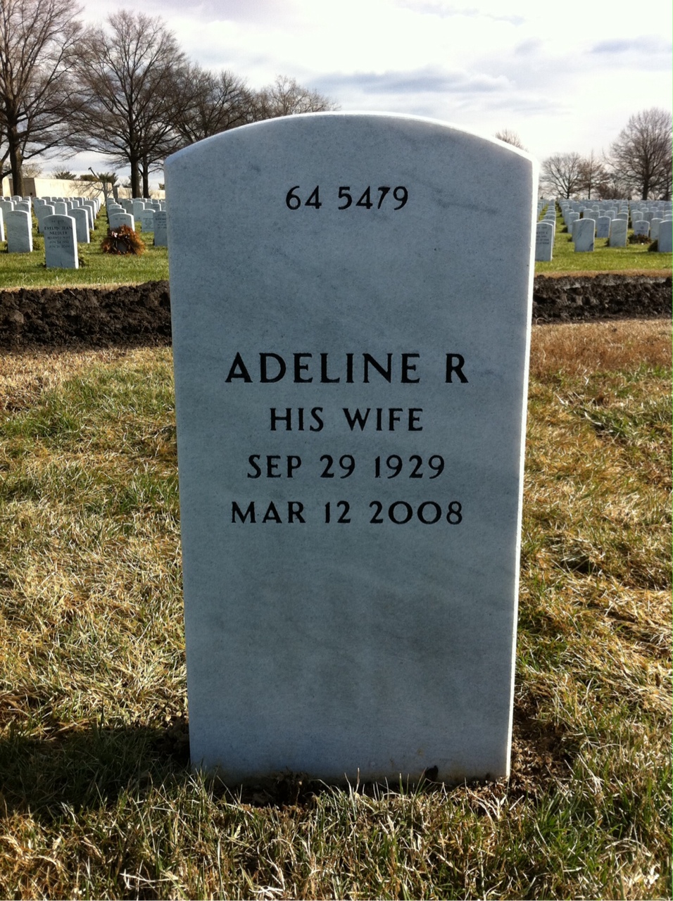 Back of headstone — Carl Graf