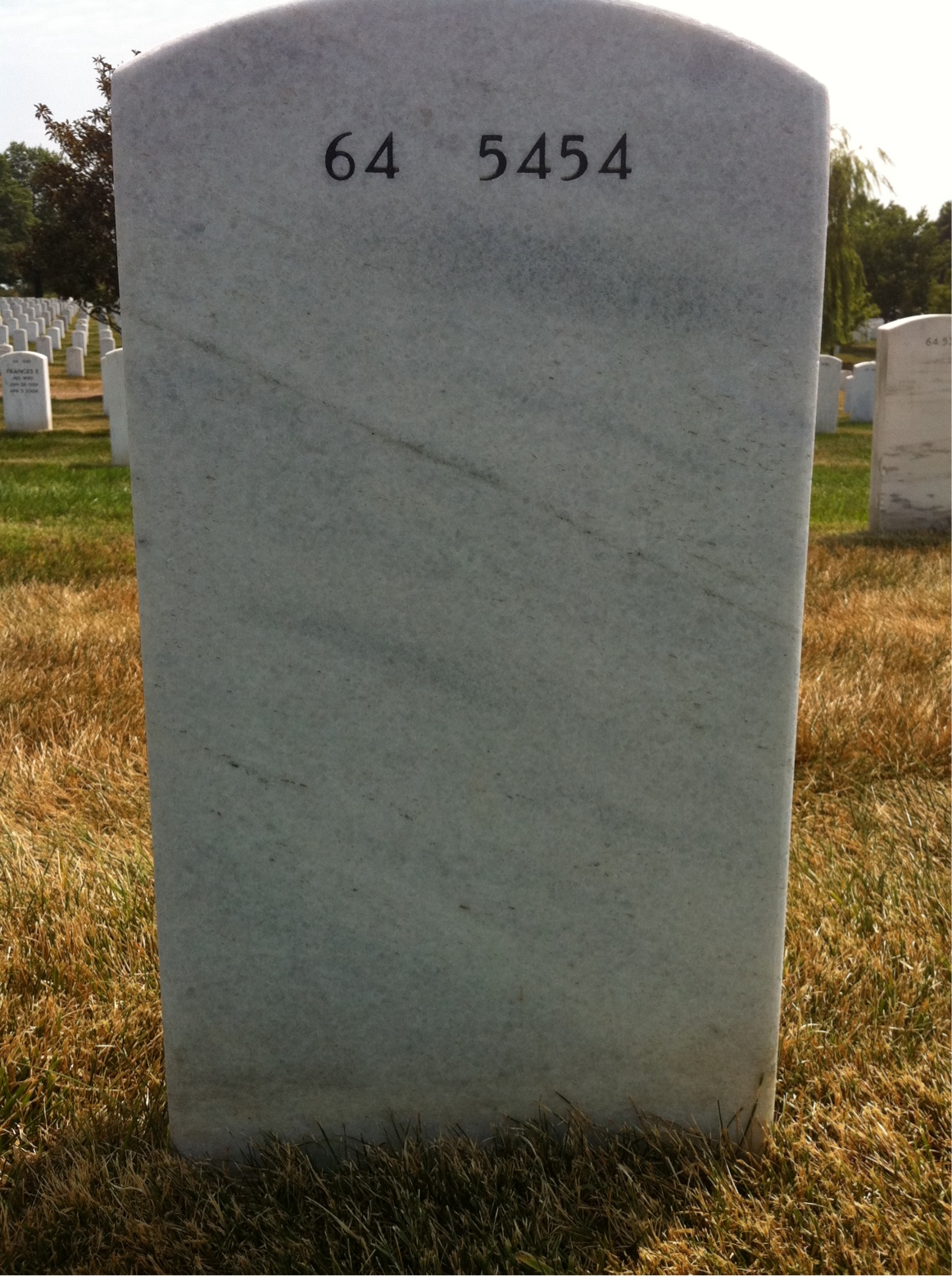 Back of headstone — Jack Steele
