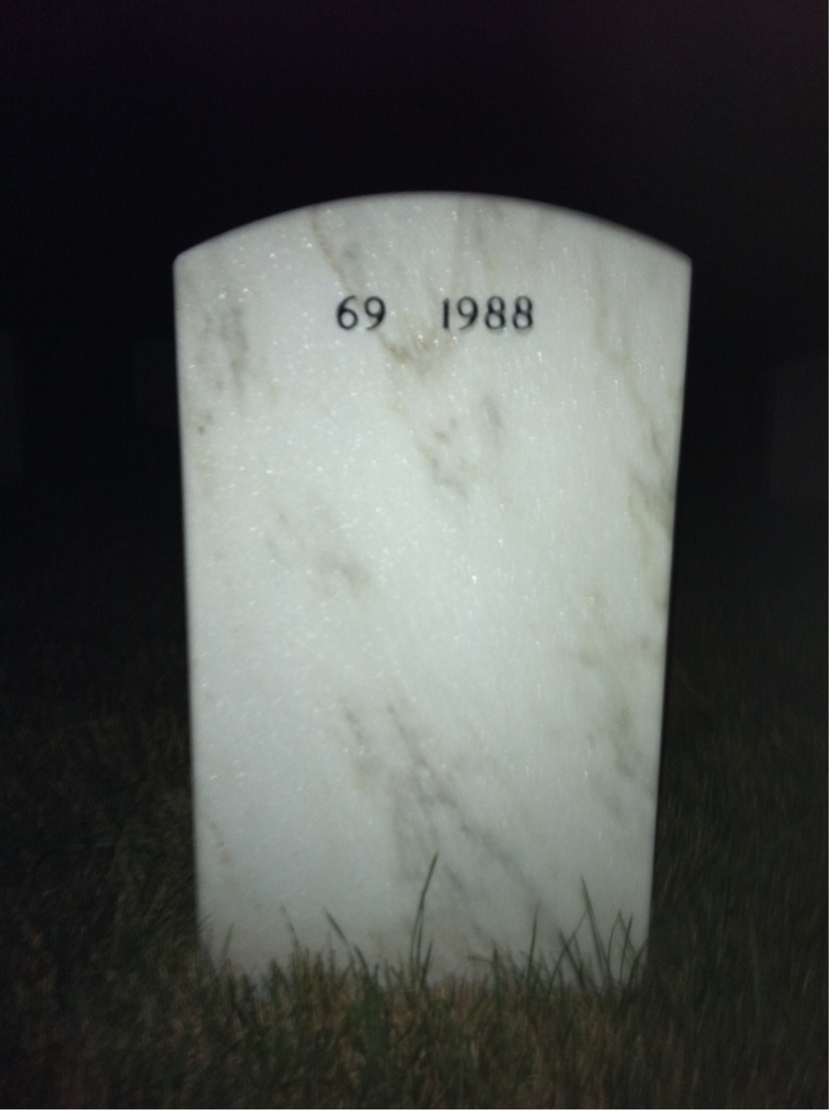 Back of headstone — Jimmie Blackstock