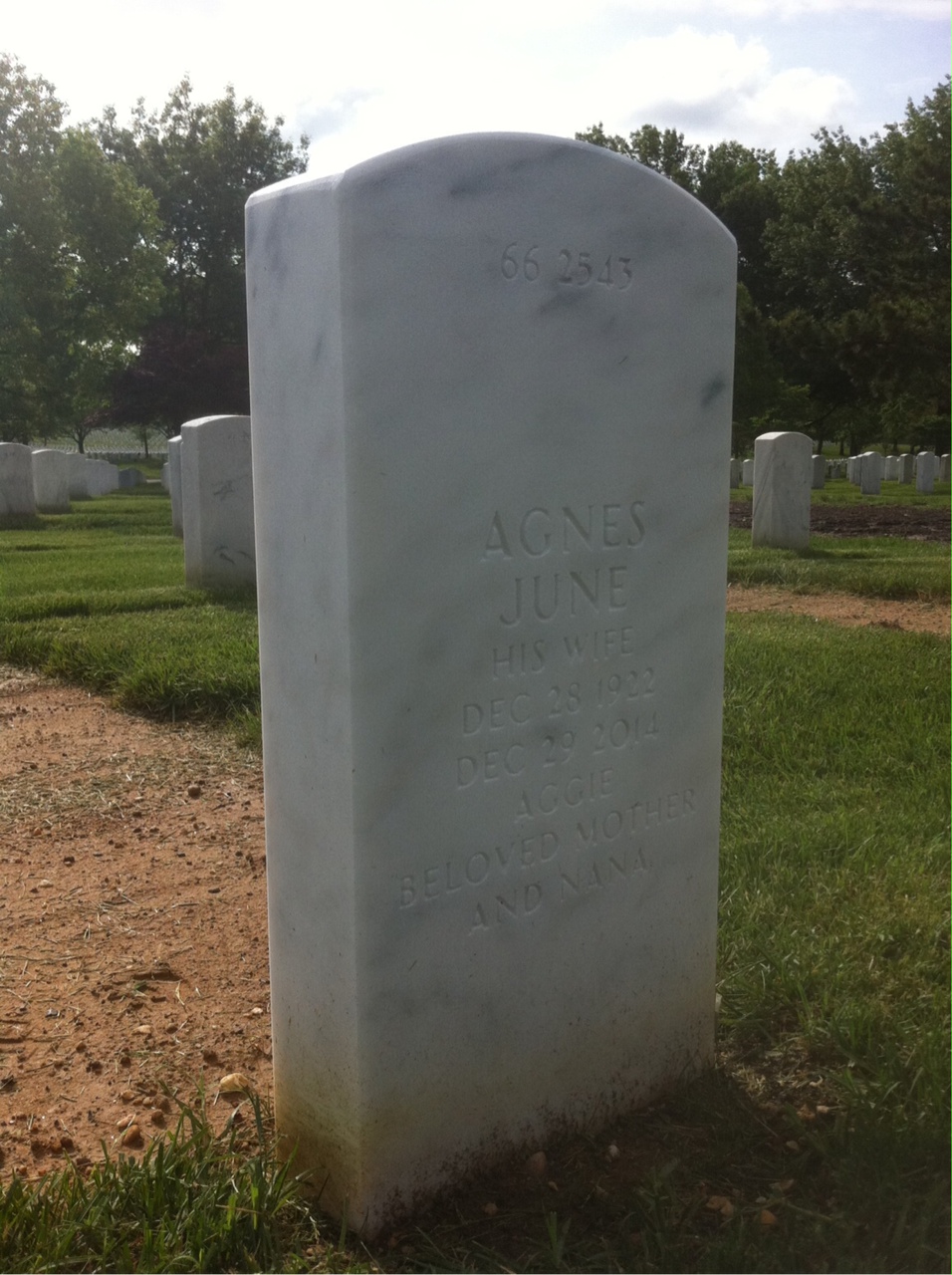 Back of headstone — Russell Powers