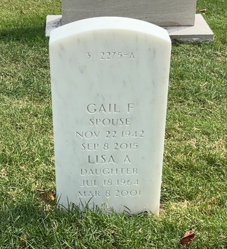 Back of headstone — Thomas Ayers