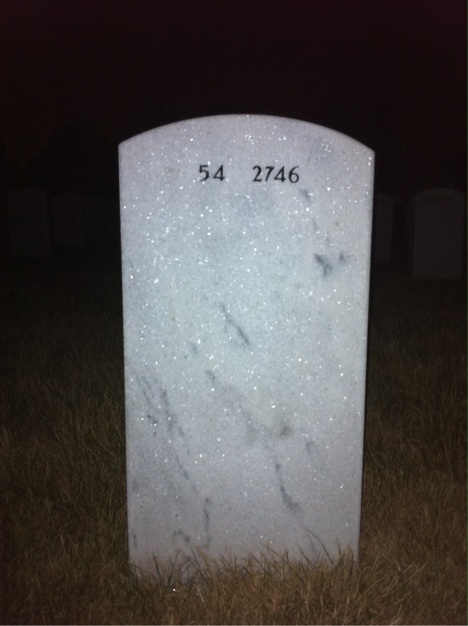 Back of headstone — Tommie Thomas