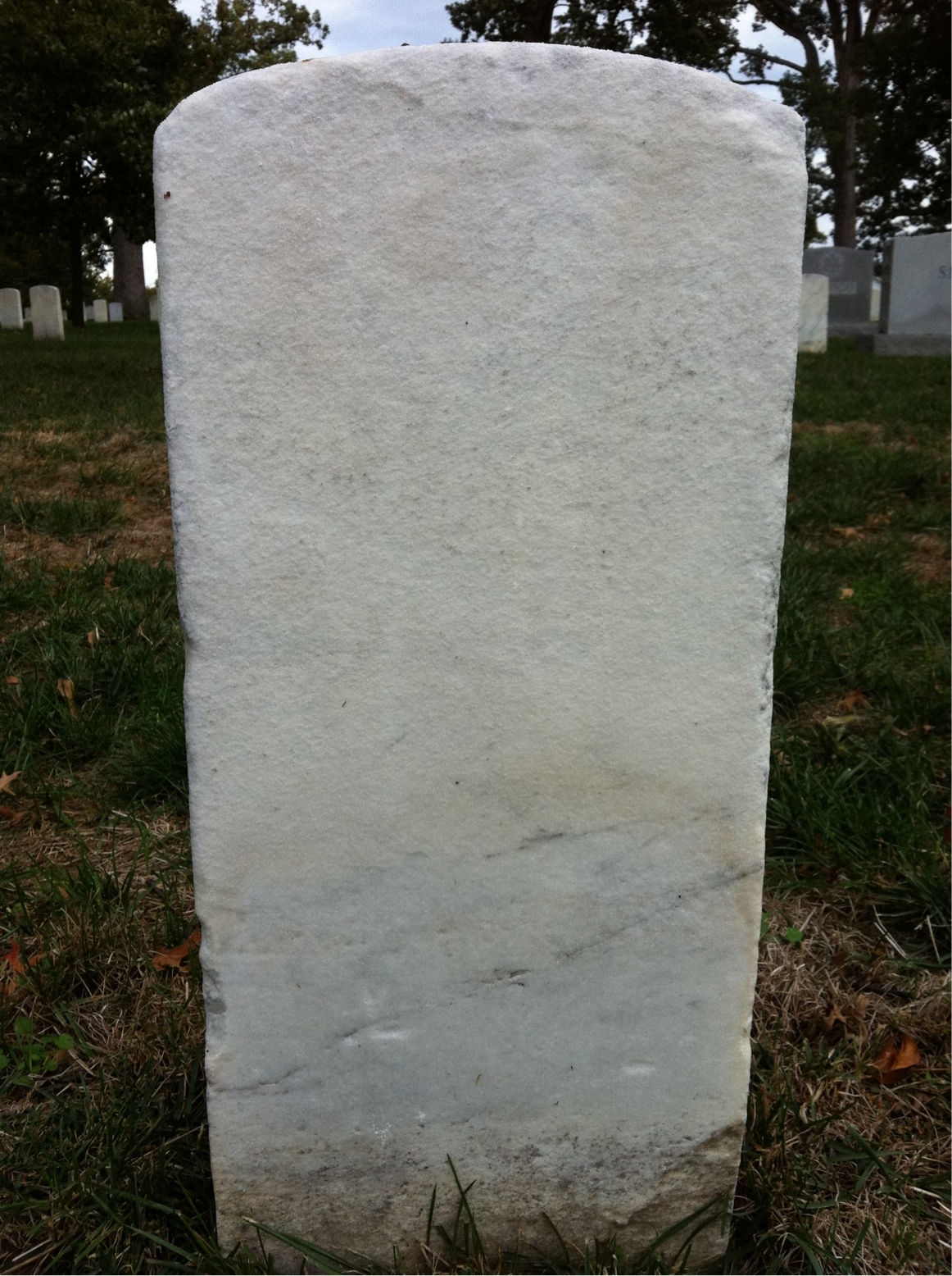 Back of headstone — Marvin Arthur