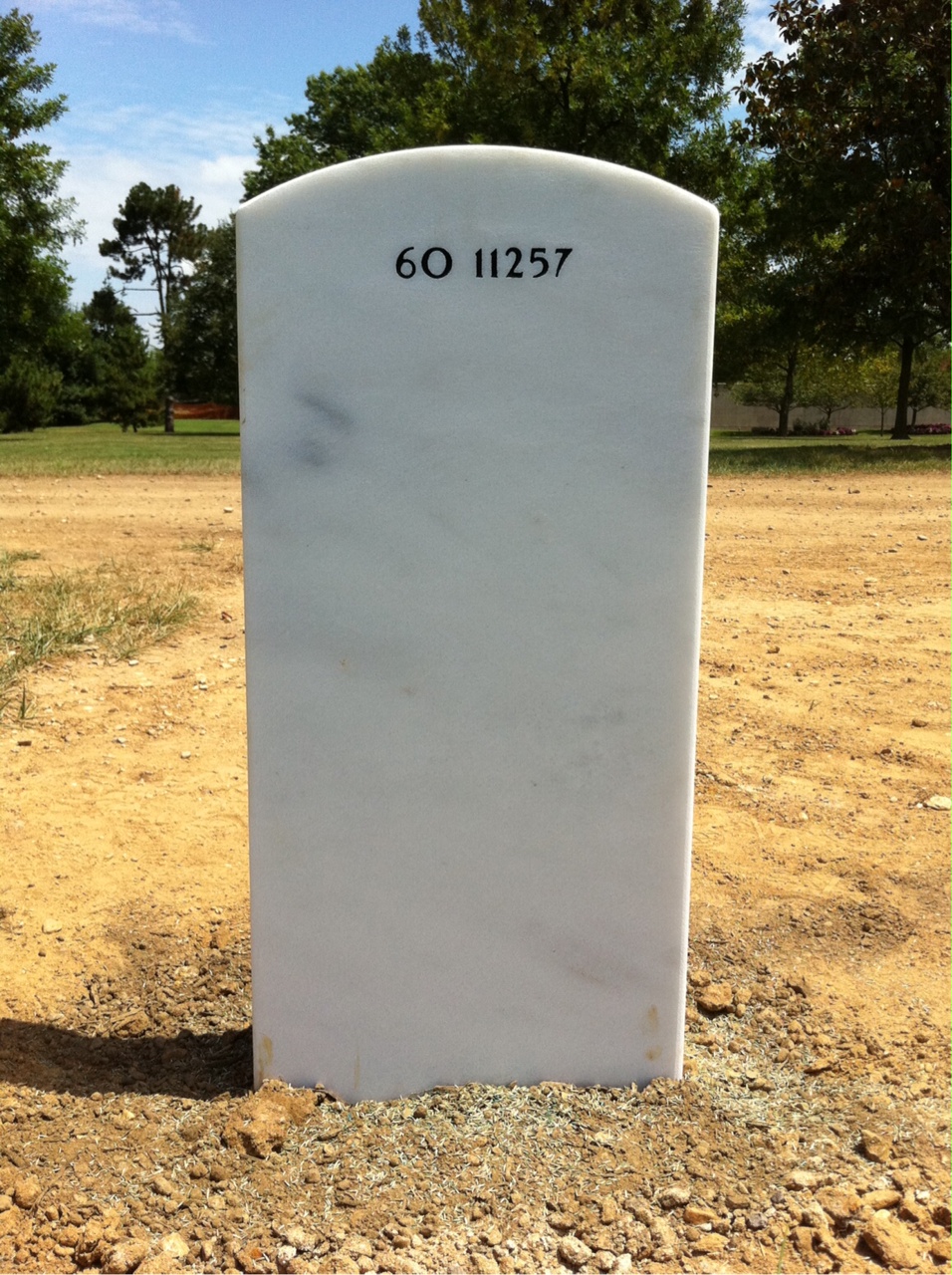 Back of headstone — William Allen Schroeder