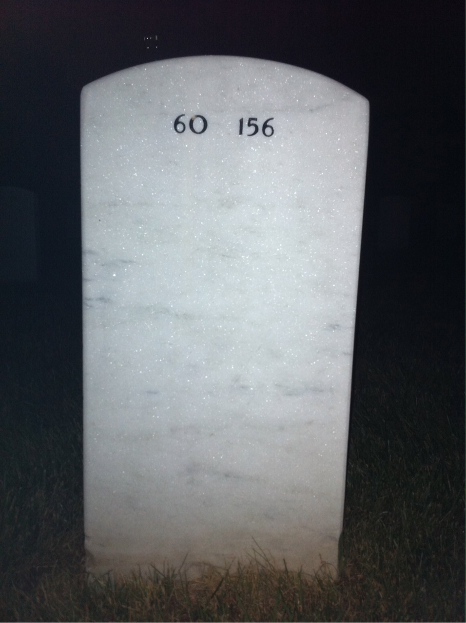 Back of headstone — Kearney Walters