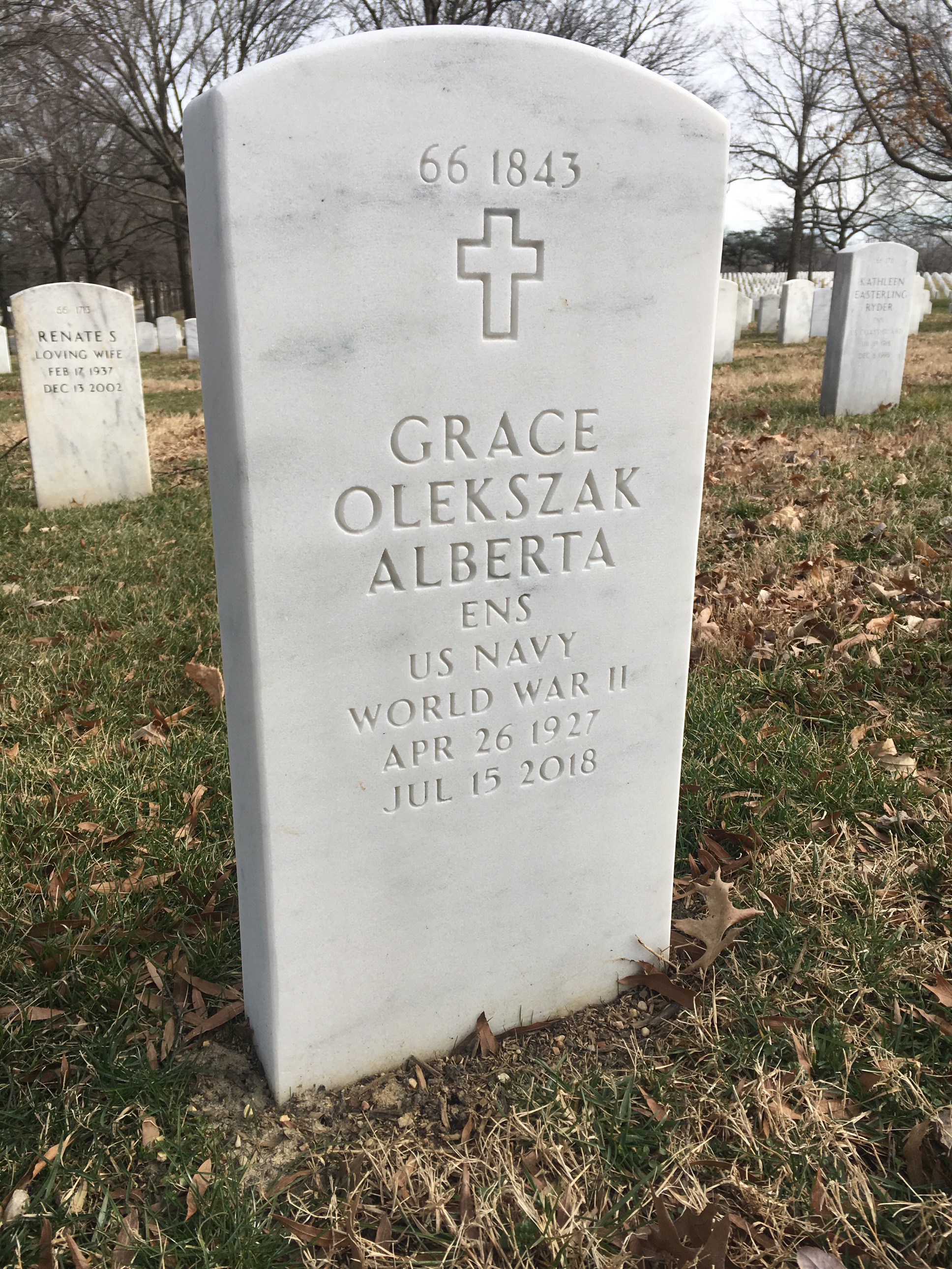 Back of headstone — Edward Alberta
