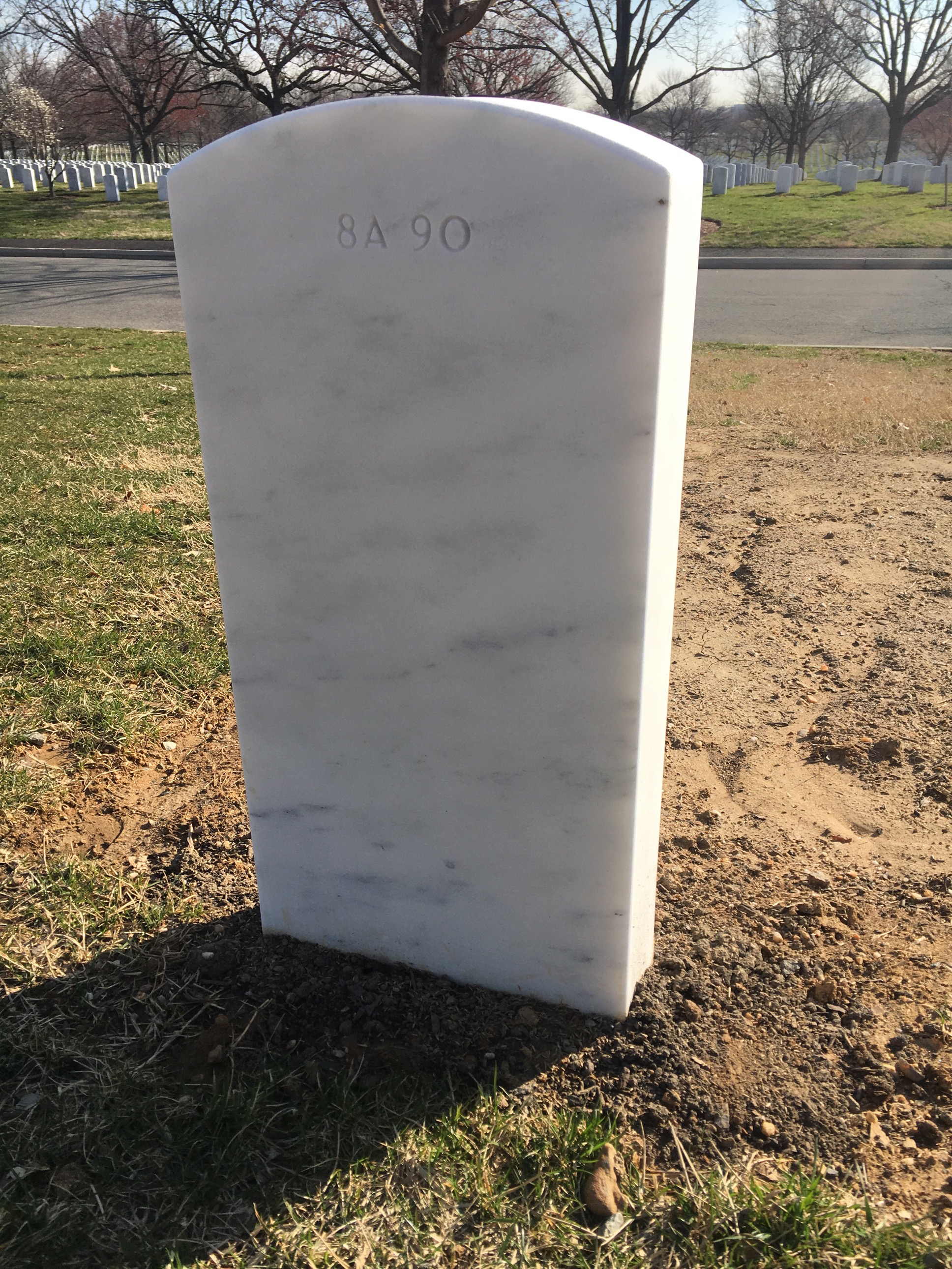 Back of headstone — Oliver C Carter
