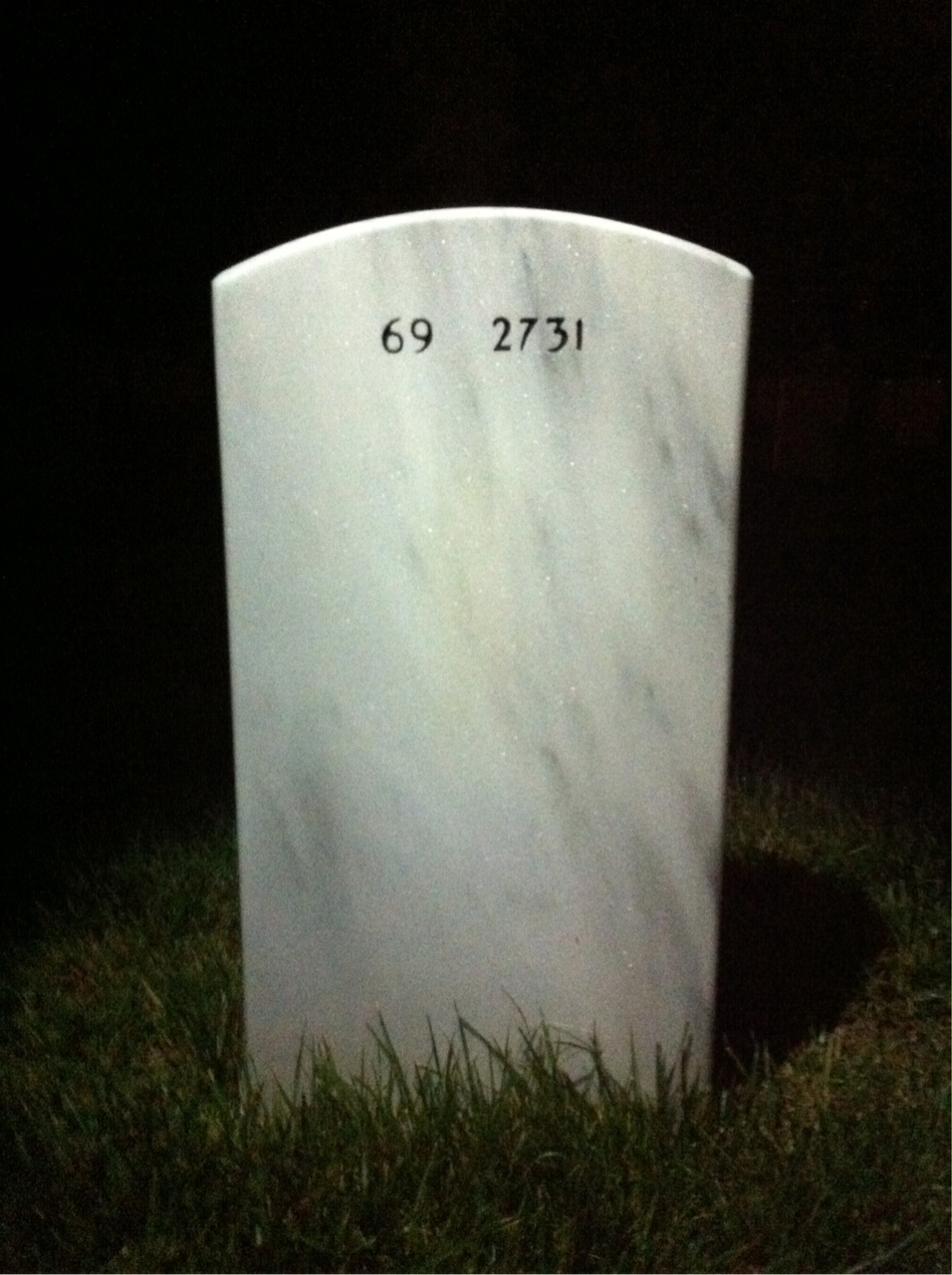 Back of headstone — George Lewis