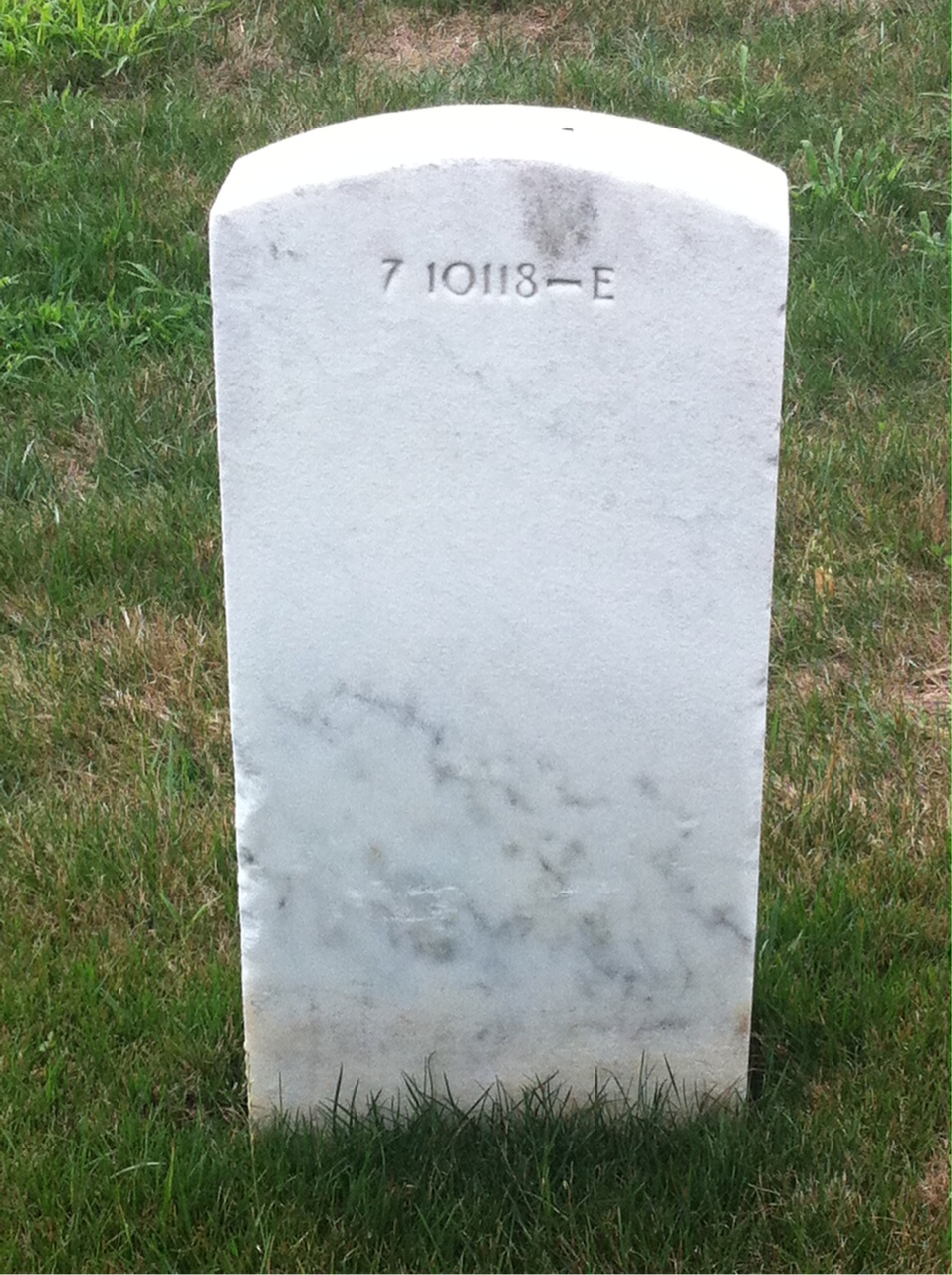 Back of headstone — Harry Morris