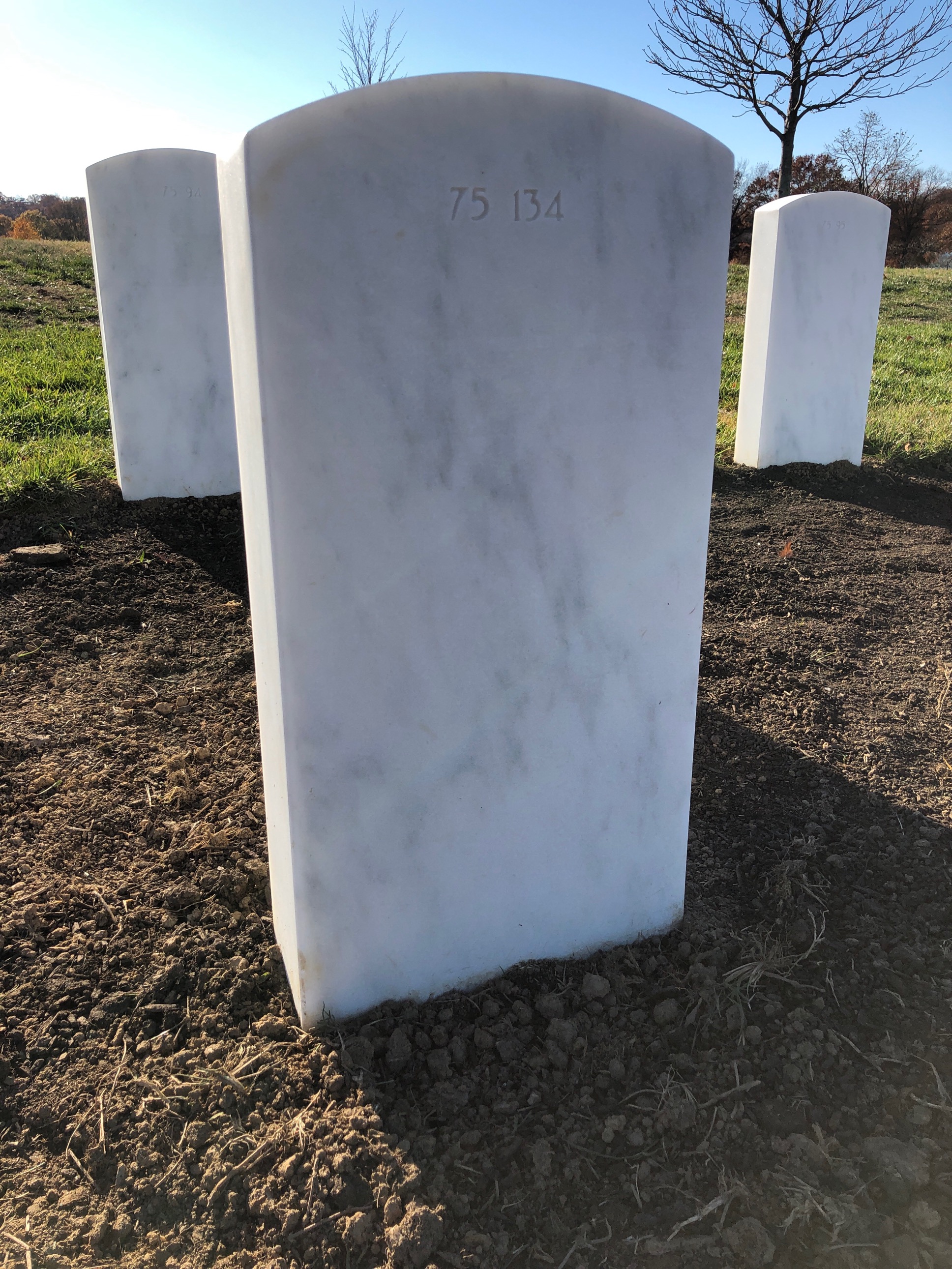 Back of headstone — Arnold Muller