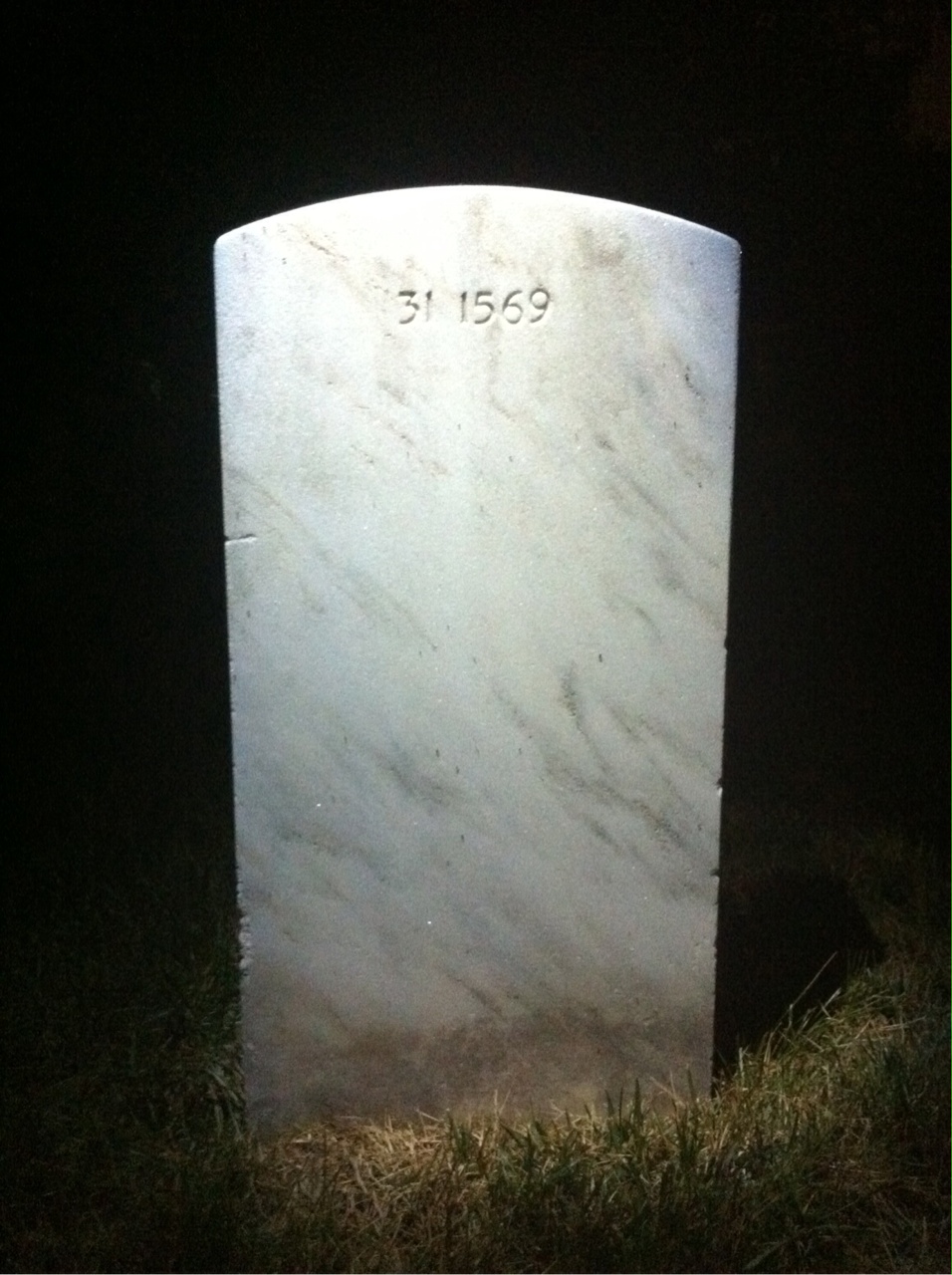 Back of headstone — Ernest Munsey