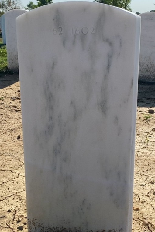 Back of headstone — William H Roche