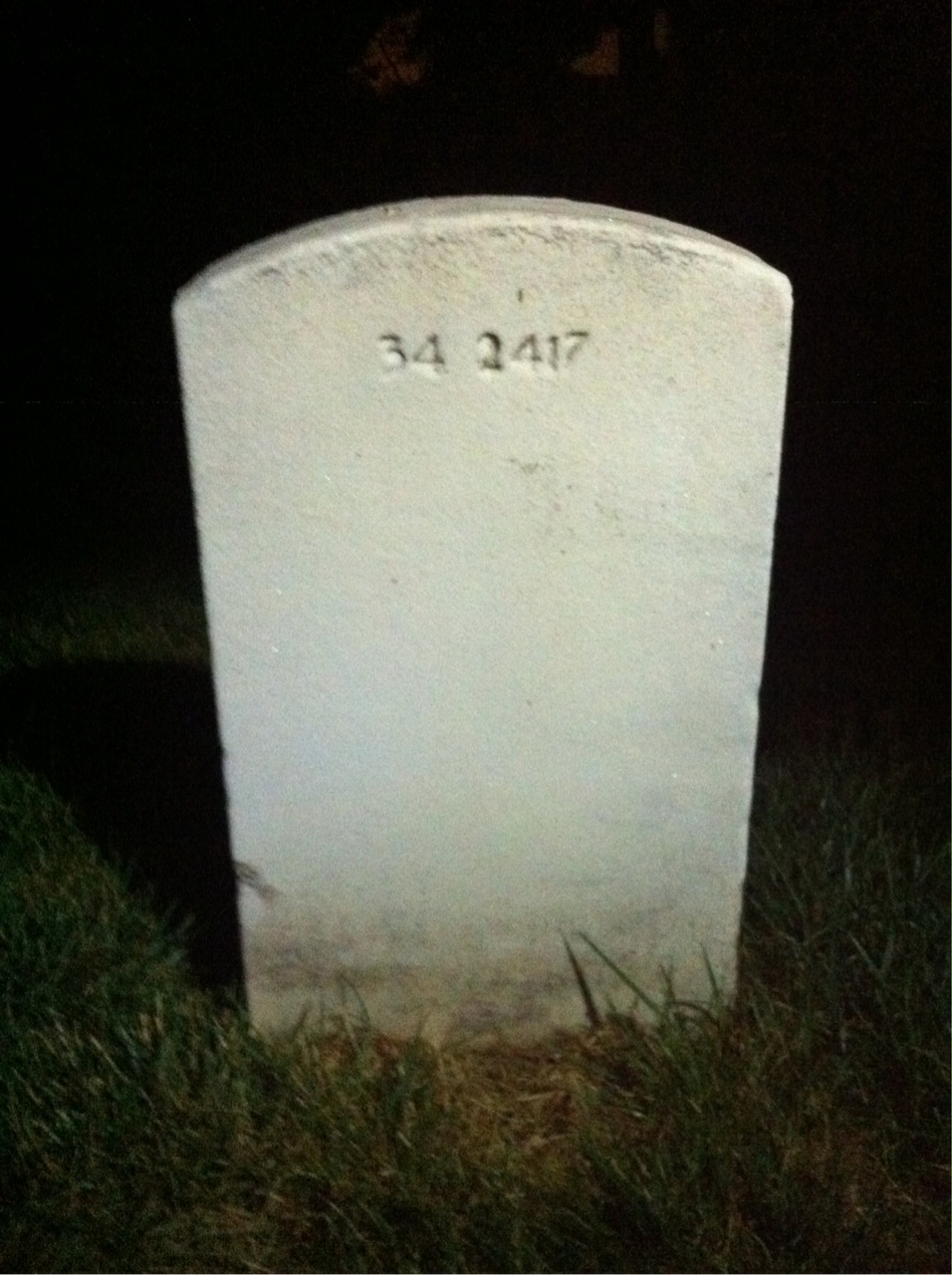 Back of headstone — George Kressich