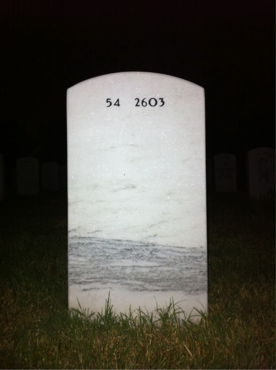 Back of headstone — Lawrence Mcdonald