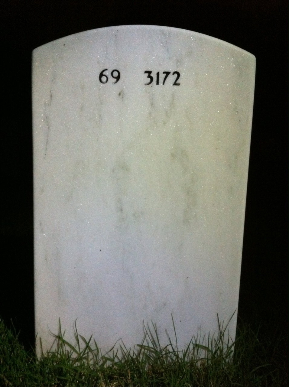 Back of headstone — Willie Randolph