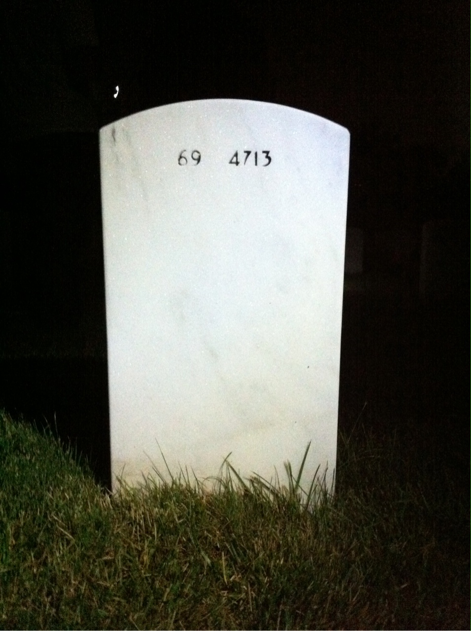 Back of headstone — Steven Hogan