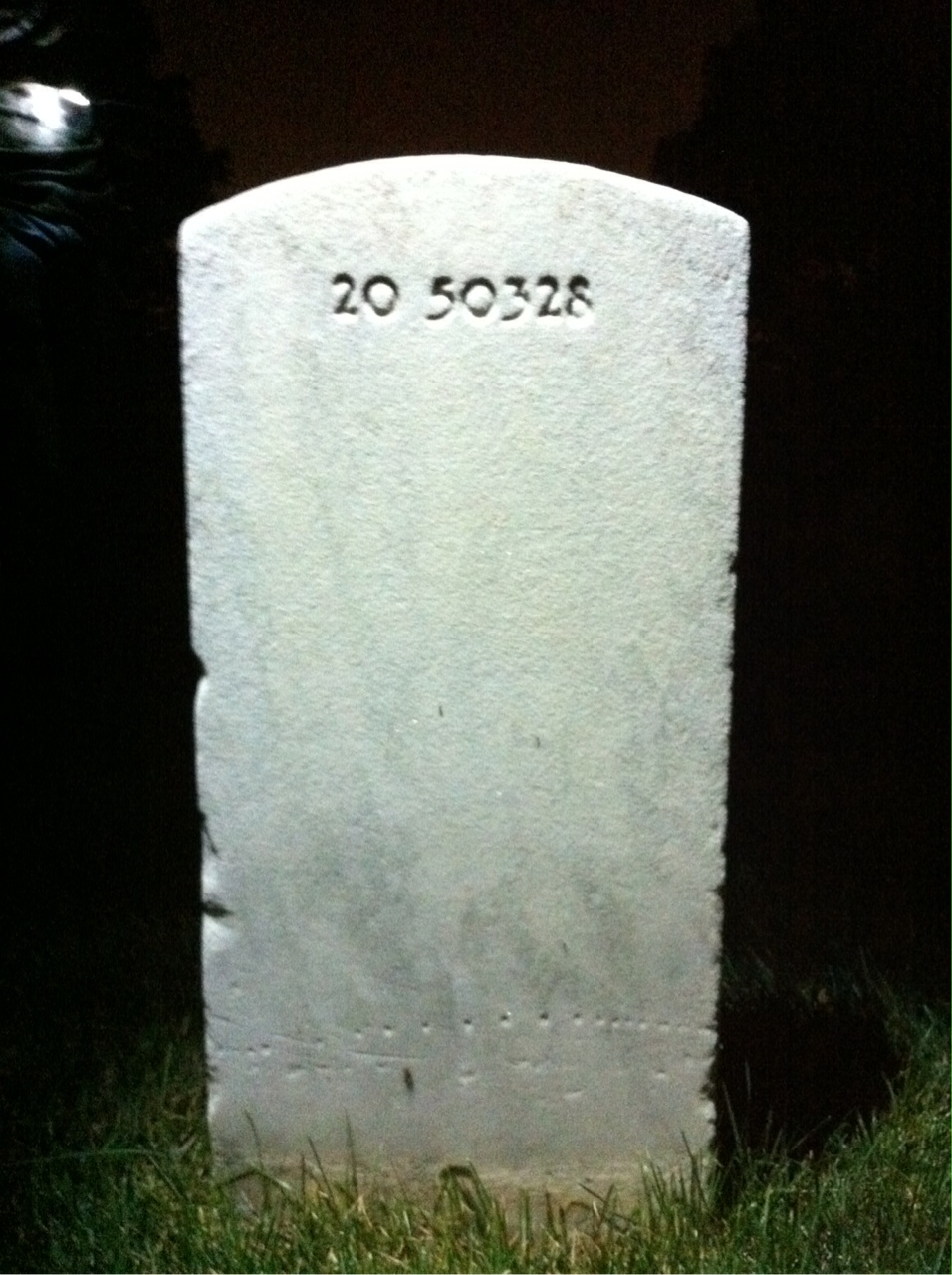 Back of headstone — Willard Morris