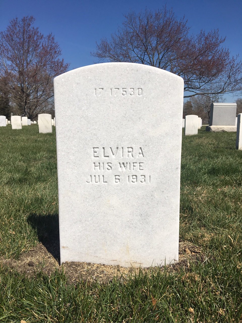 Back of headstone — Ruben Andrews