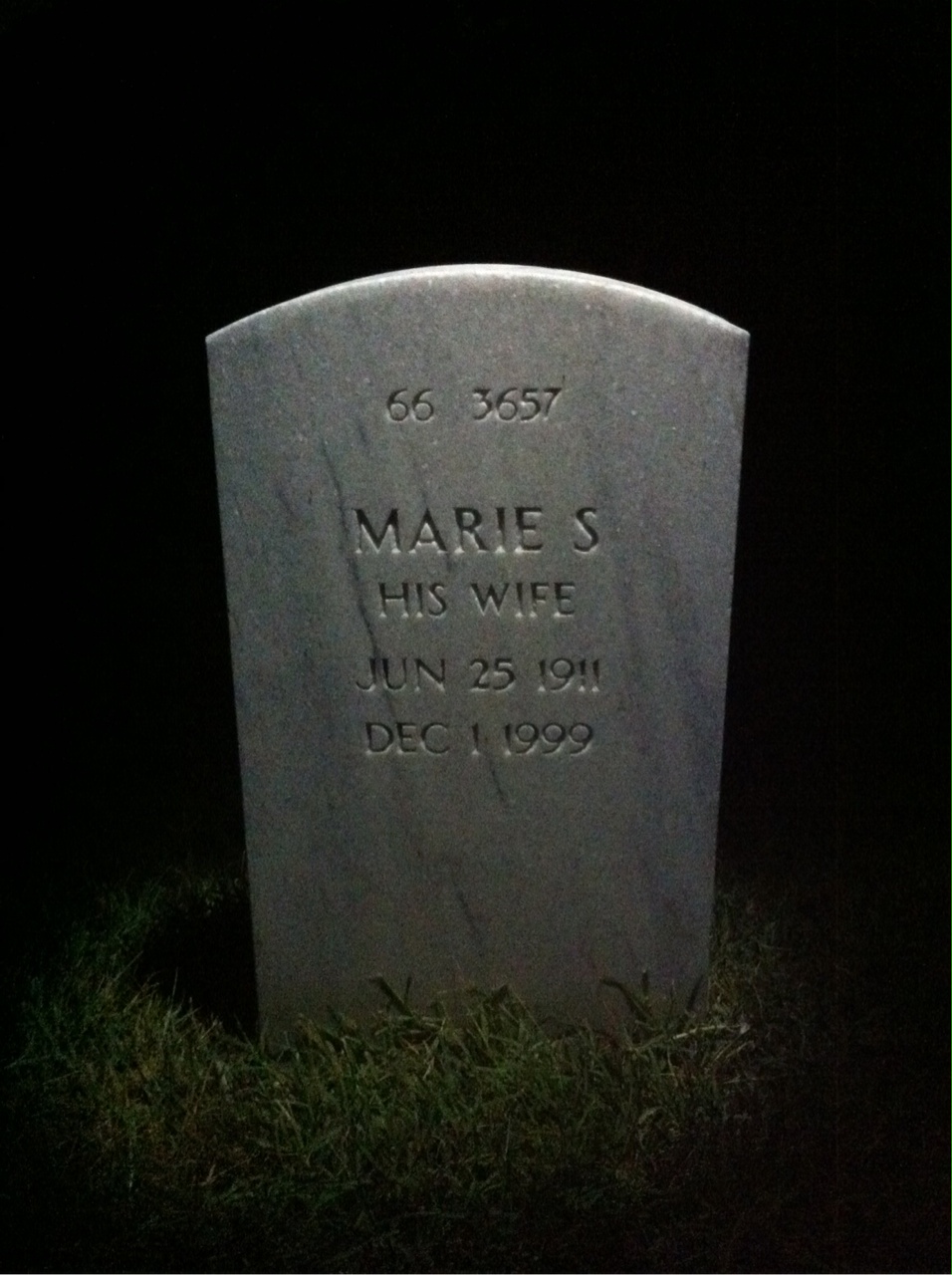 Back of headstone — James M Thurmond