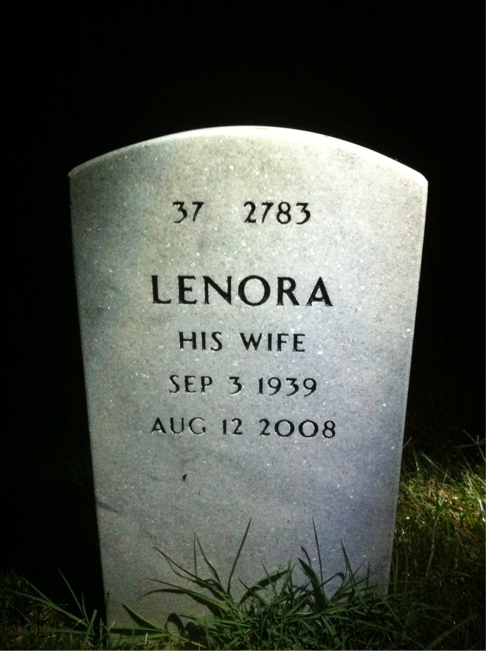 Back of headstone — Charles Dyson