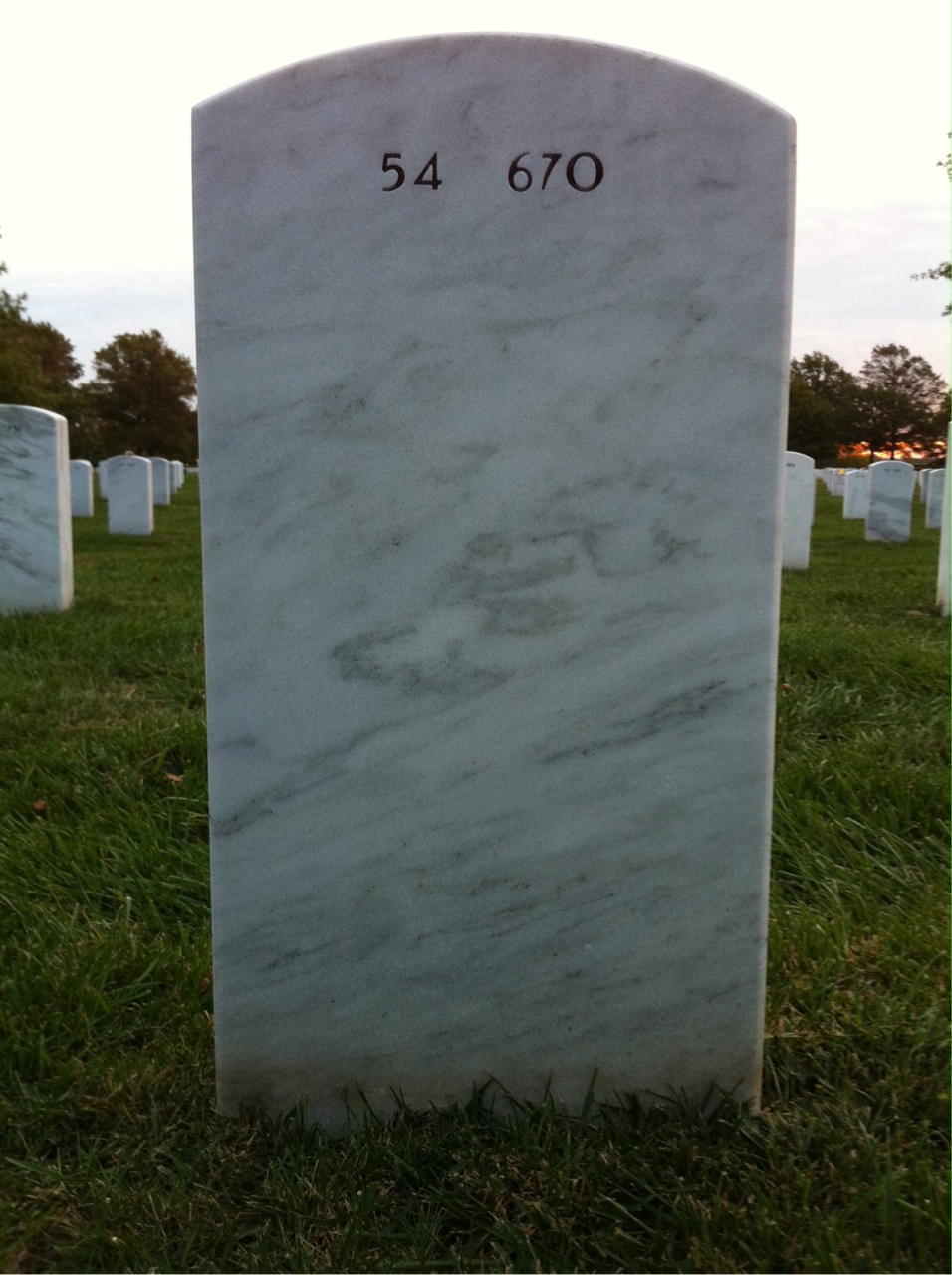 Back of headstone — Robert West