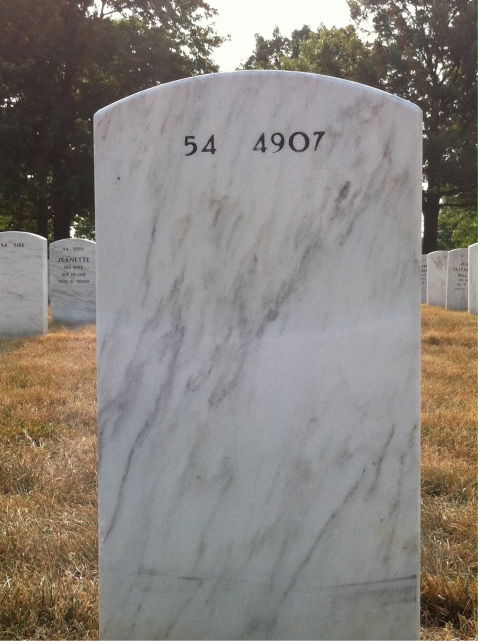 Back of headstone — Bertram Conner