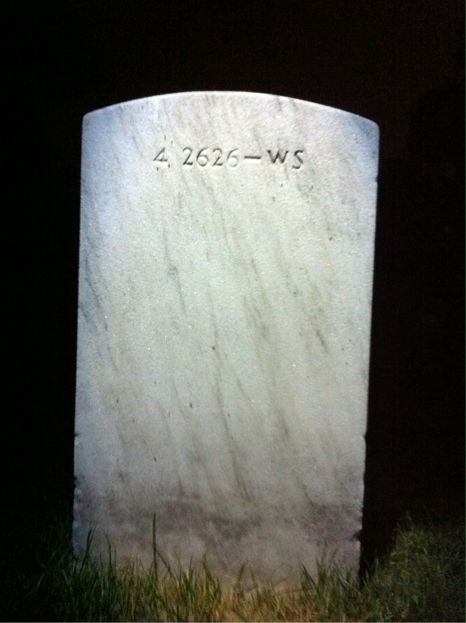 Back of headstone — Marie Armitage