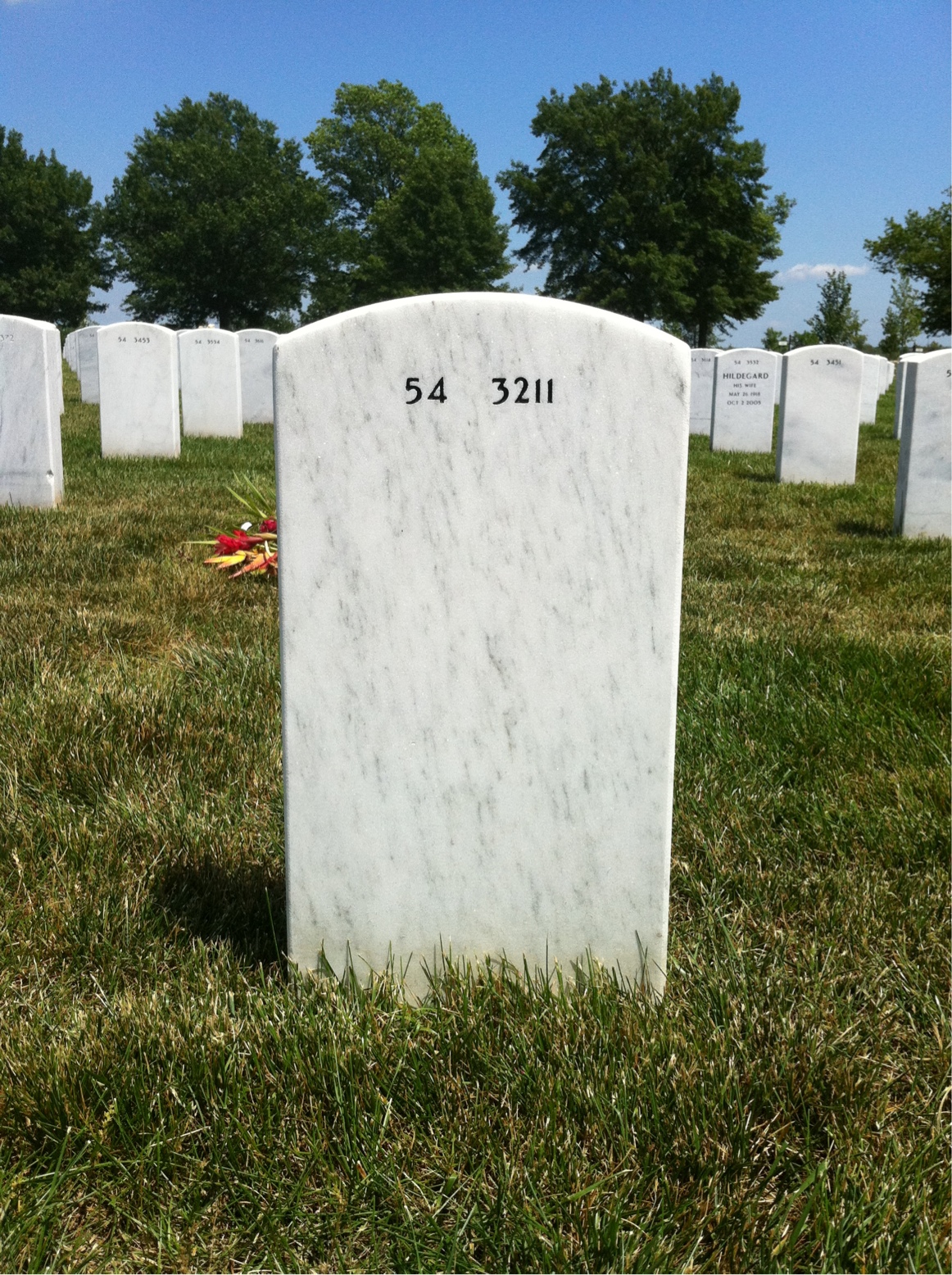 Back of headstone — Robert Frank