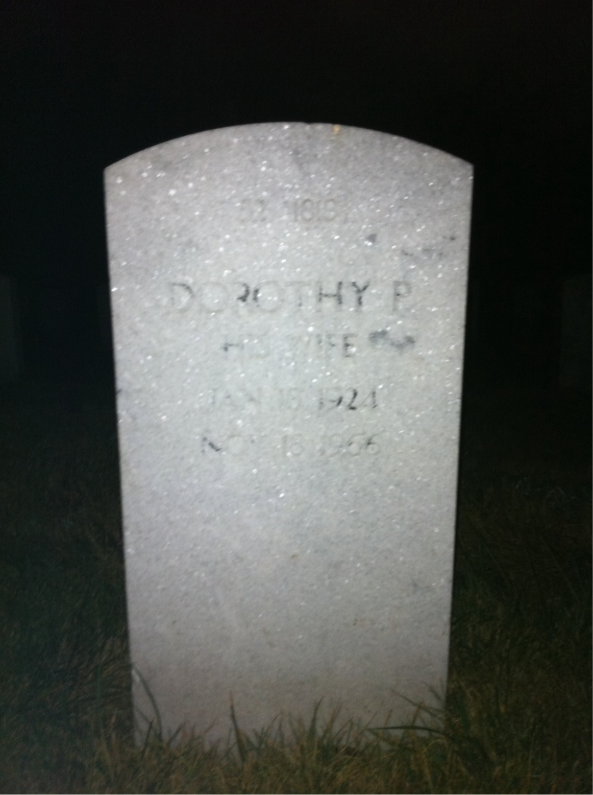 Back of headstone — William Wallace