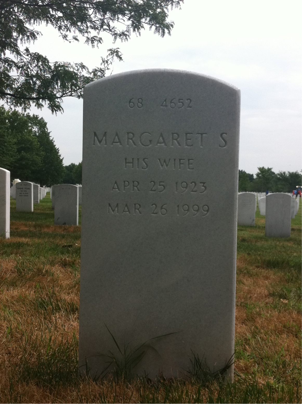 Back of headstone — Donald Alexander